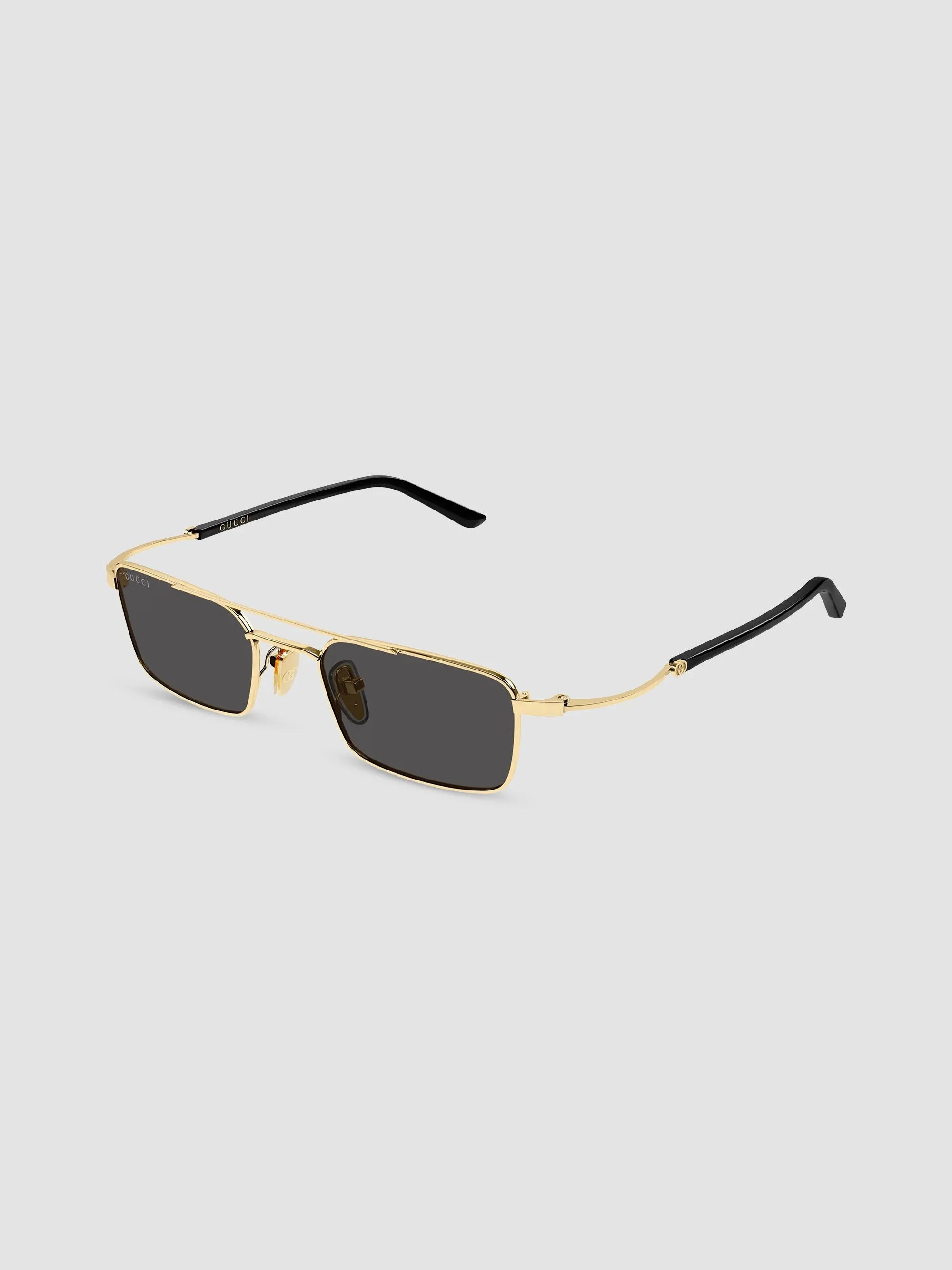 Rectangular Face Male GUCCI Men's Interlocking G 49MM Rectangular Sunglasses - Gold ...