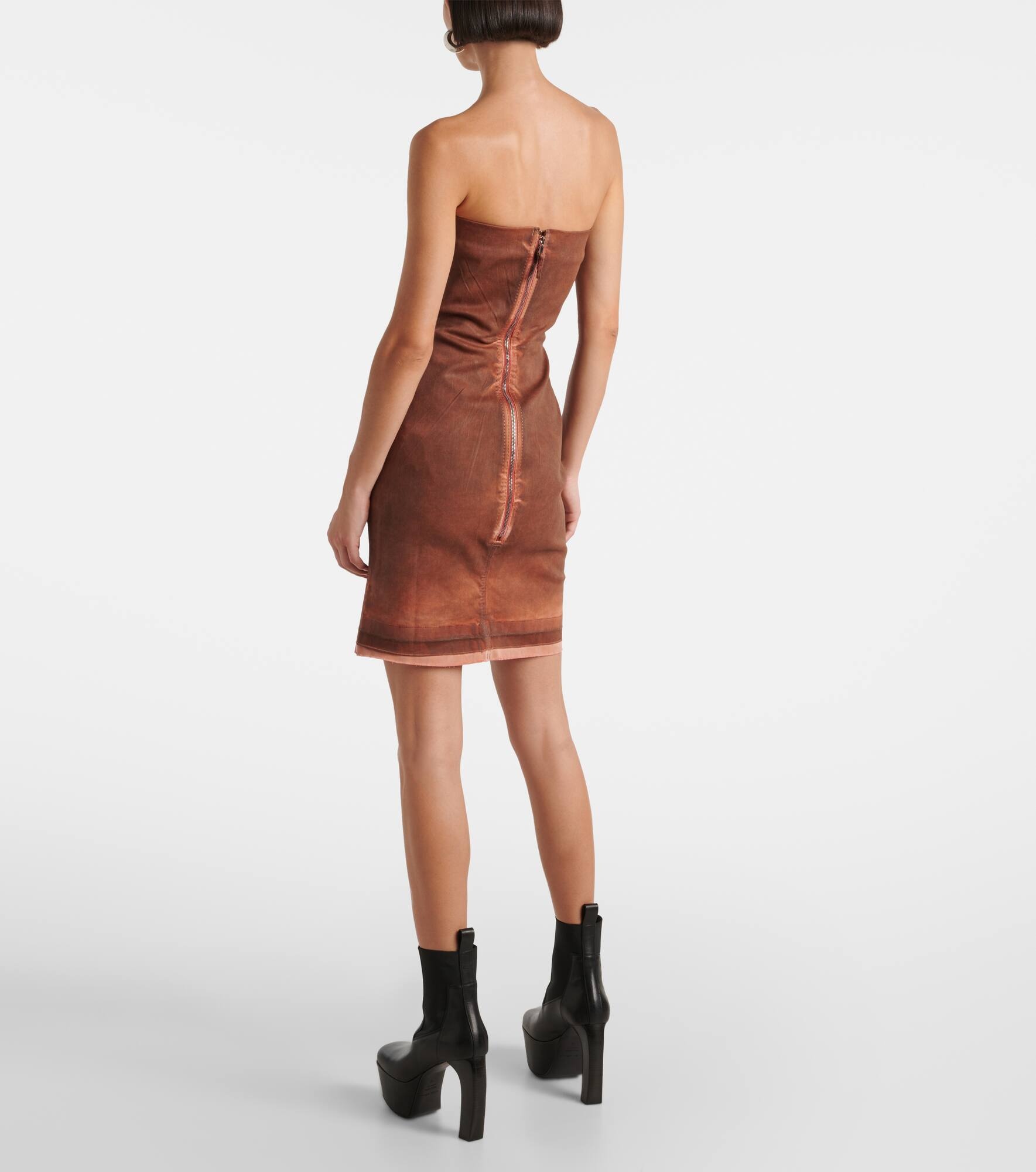 DRKSHDW denim bustier dress - 3