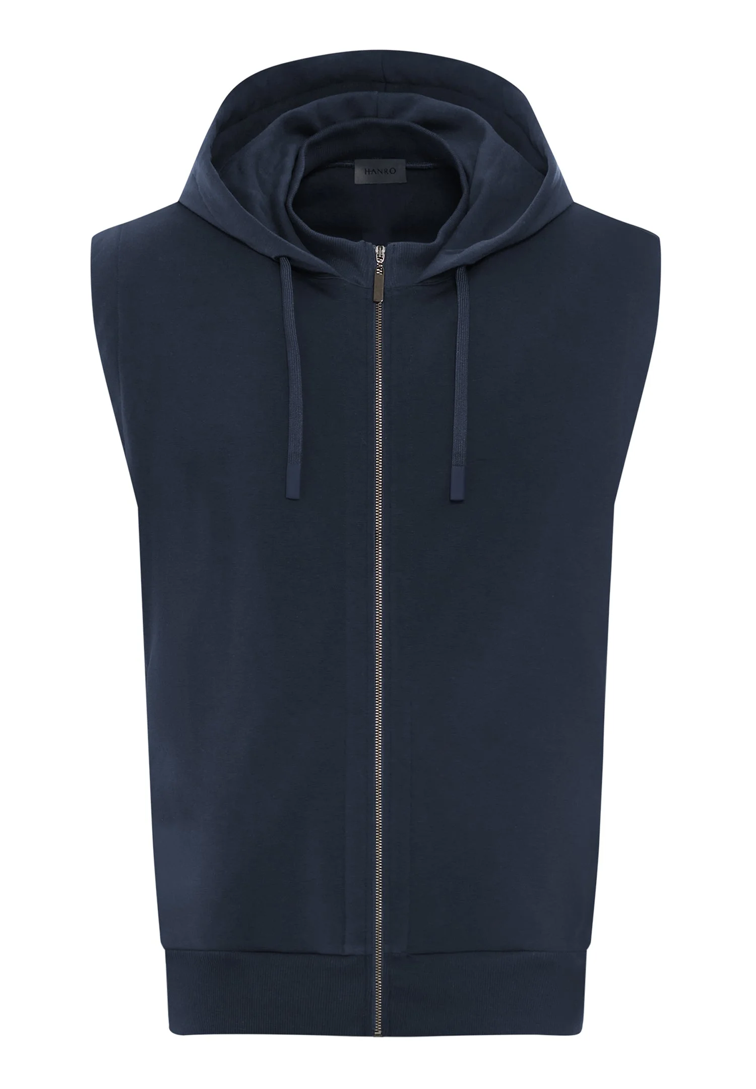 Natural Living Hooded French Terry Zip-Up Vest - 1