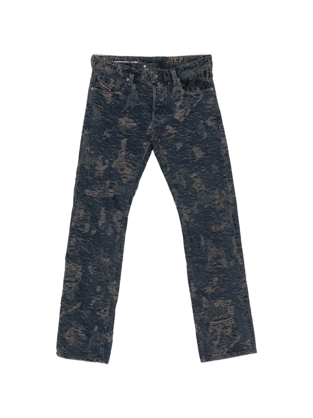 1985 Laekee distressed jacquard-knit jeans - 1