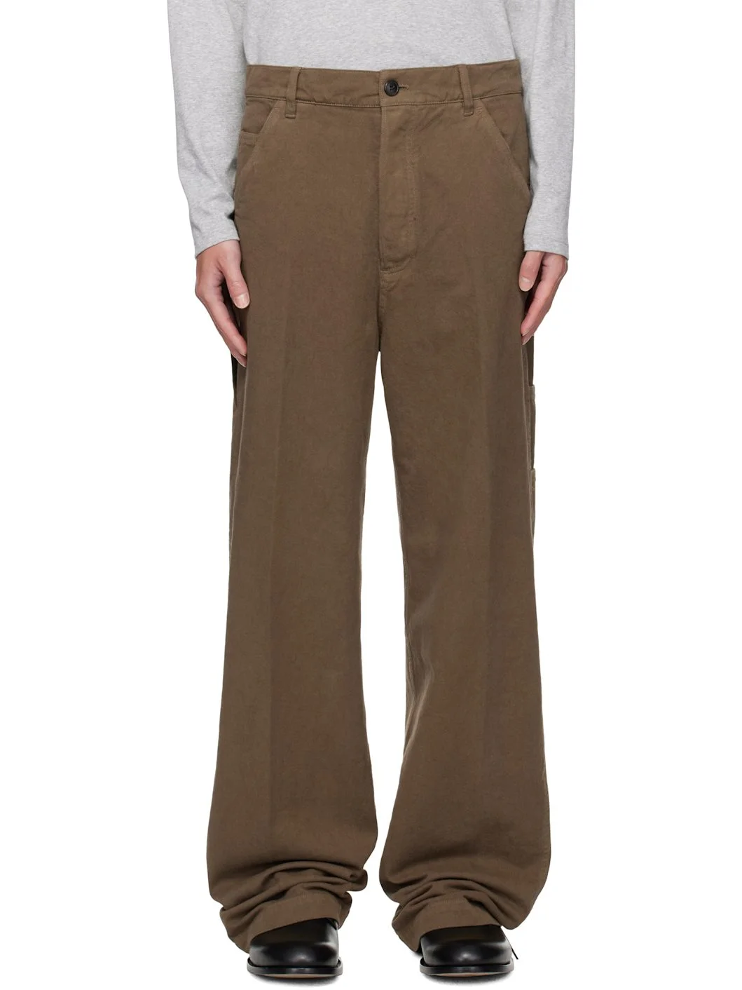 Brown Twill Trousers - 1