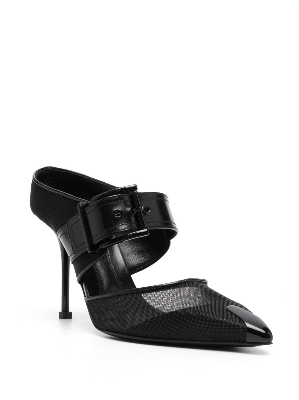 Punk mesh pointed-toe mules - 2