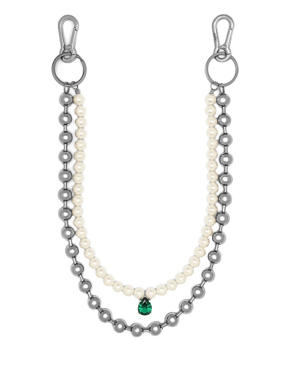pearl-embellished key chain - 1