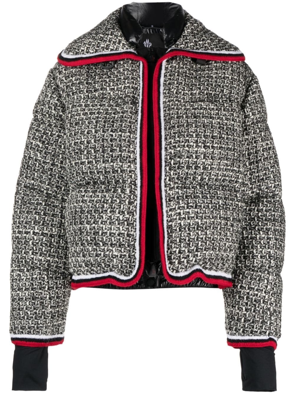 tweed puffer jacket - 1