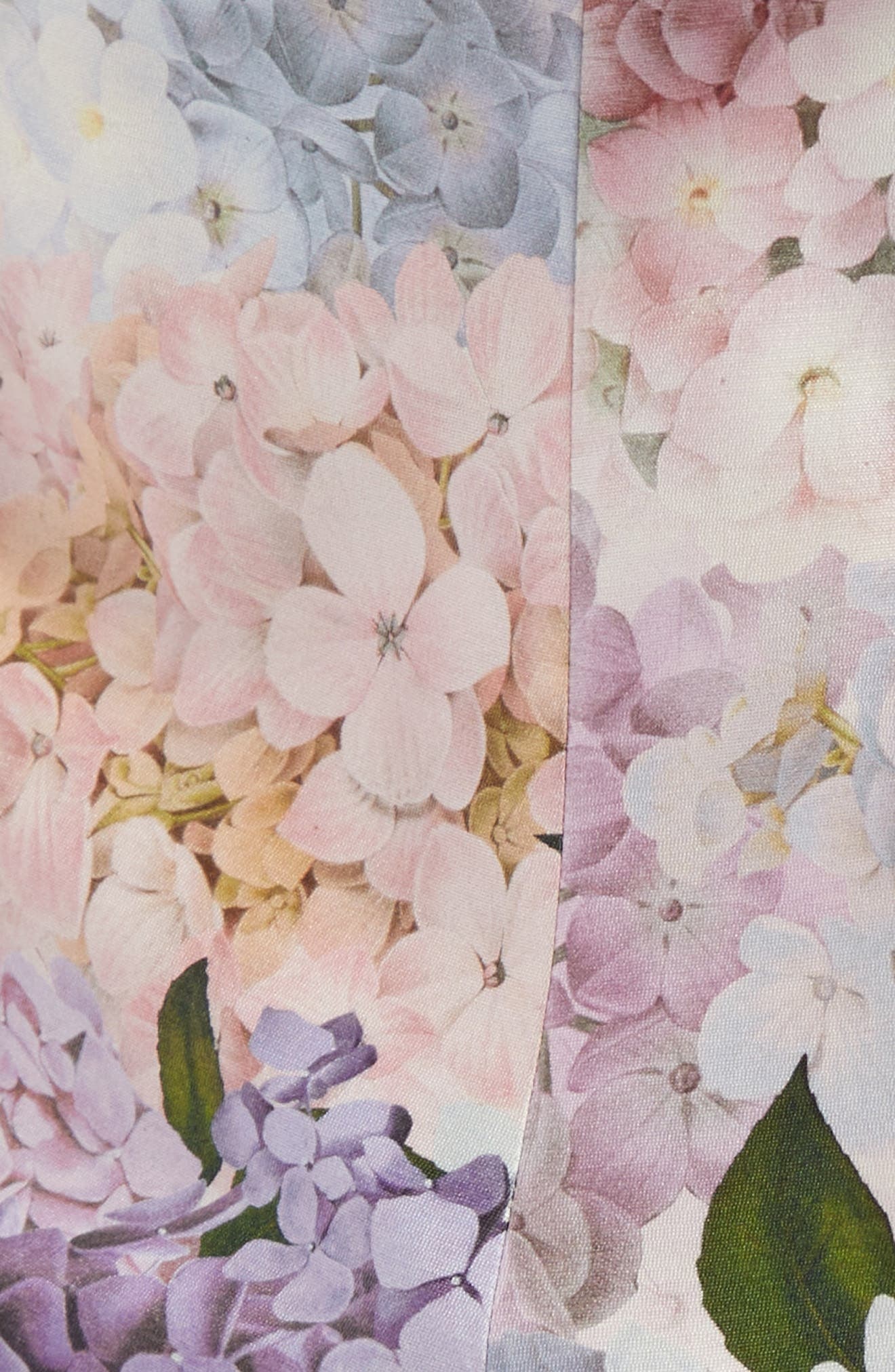 Zimmermann Floral Print Belted Flat Front Silk Shorts in Multi Hydrangea at Nordstrom - 7