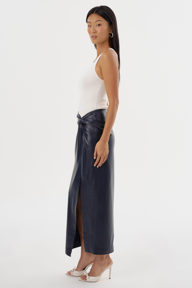 EILEEN | Faux Leather Maxi Skirt 4