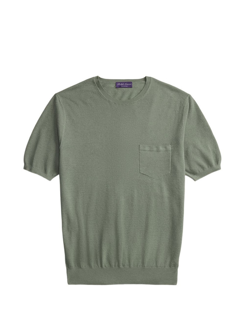chest-pocket knitted T-shirt 1