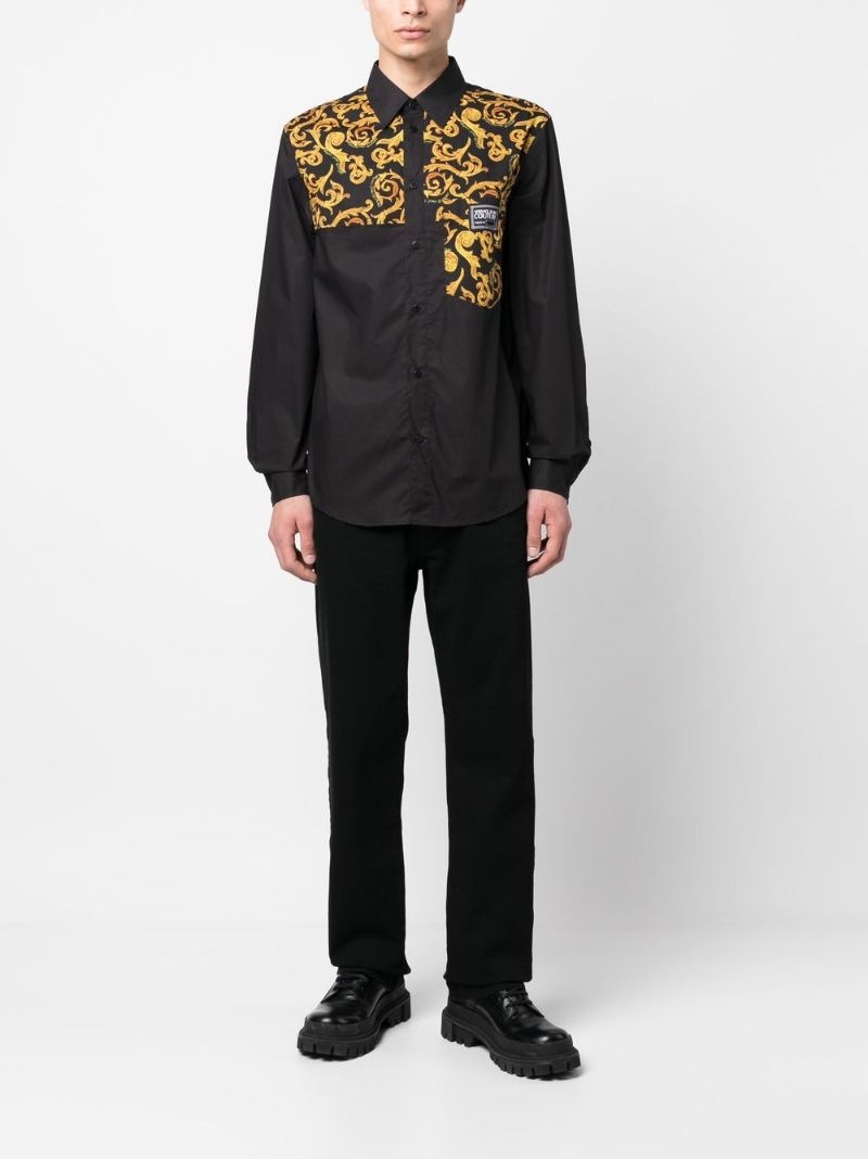 baroque-print cotton shirt - 2