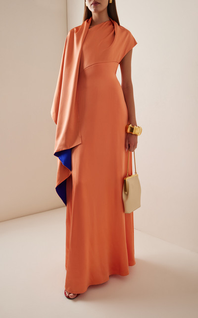 Roksanda Pilar Draped Silk Gown orange outlook