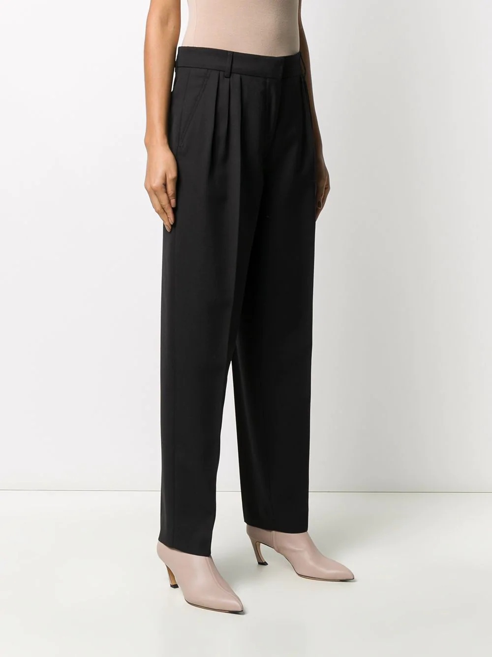 pleated tapered trousers - 3