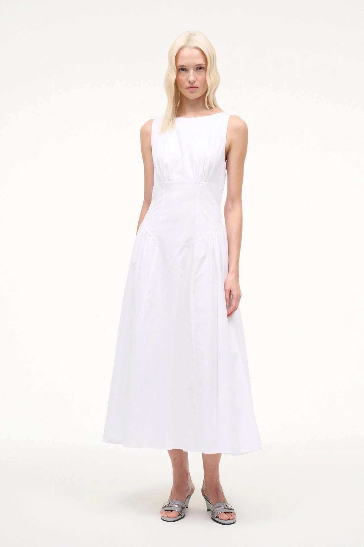 STAUD GWEN DRESS WHITE - 1