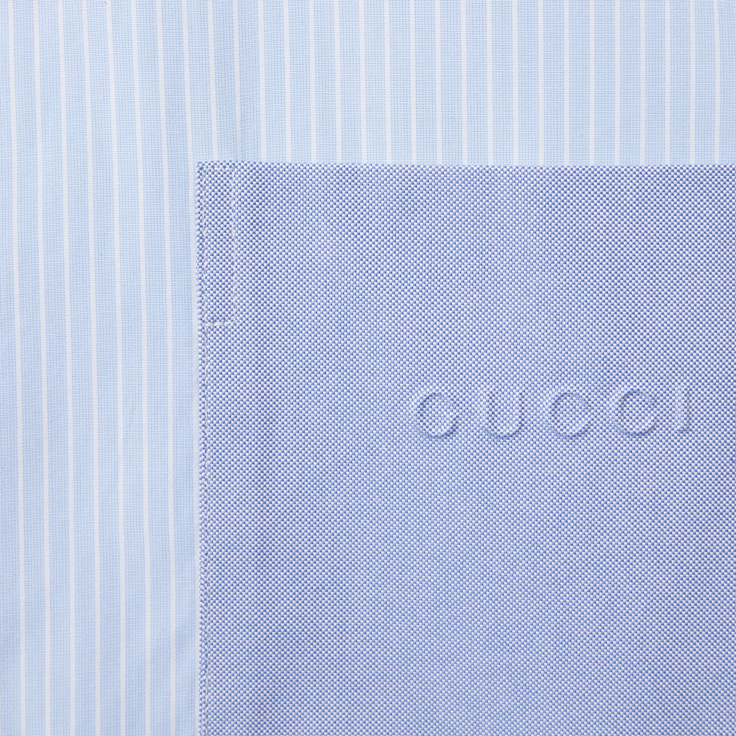 Striped cotton shirt with embossed logo - 6