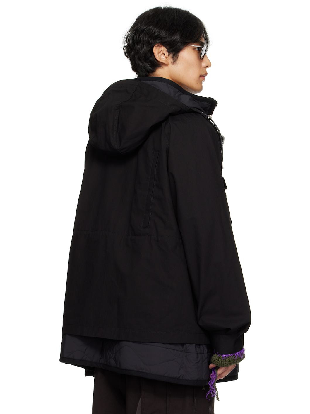 Black Rip Stop Blouson Jacket - 3