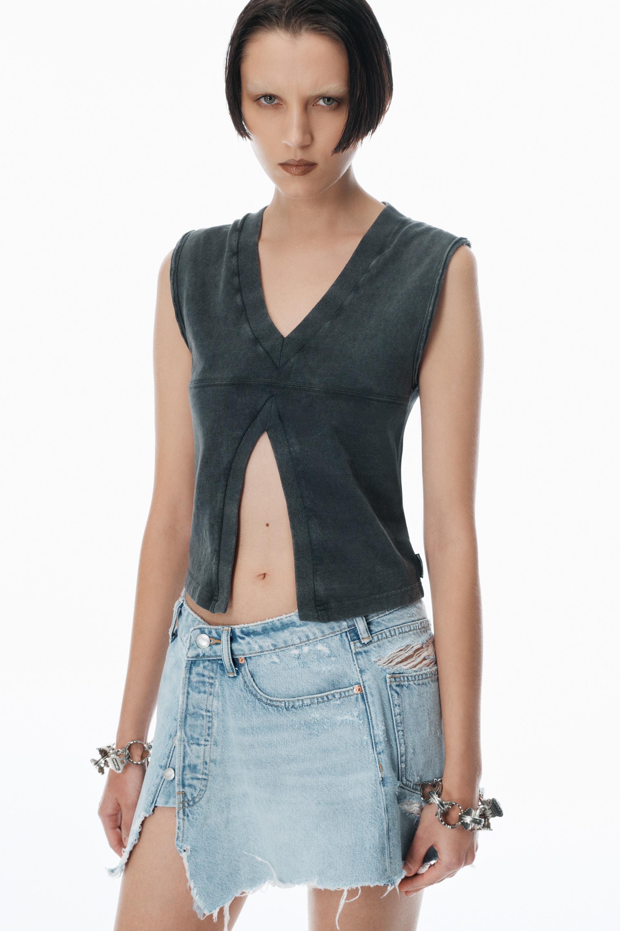 Double V-Neck Tank Top - 3