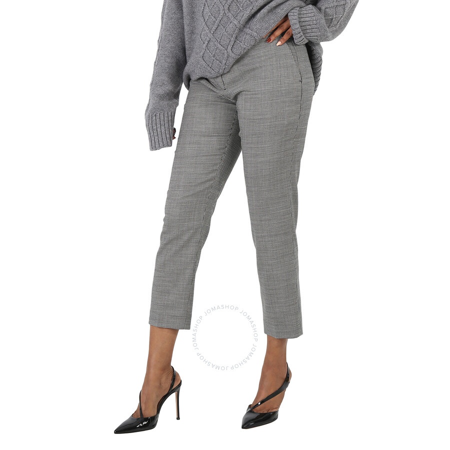 Burberry Check Cropped Tailored Trousers - 5