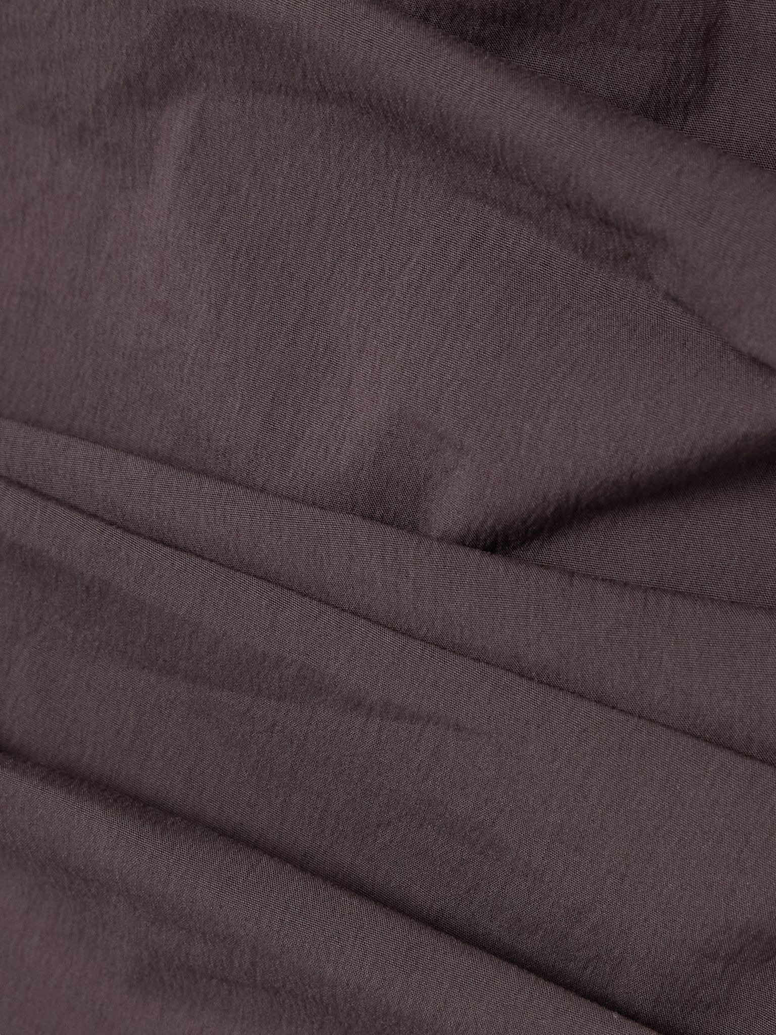 Strapless tie-back crinkled cotton-blend maxi dress Dark purple - 4