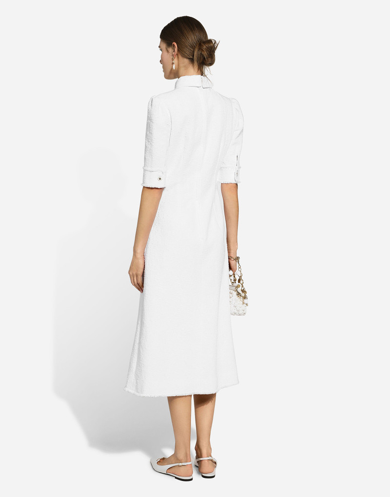 Cotton raschel tweed calf-length dress 3