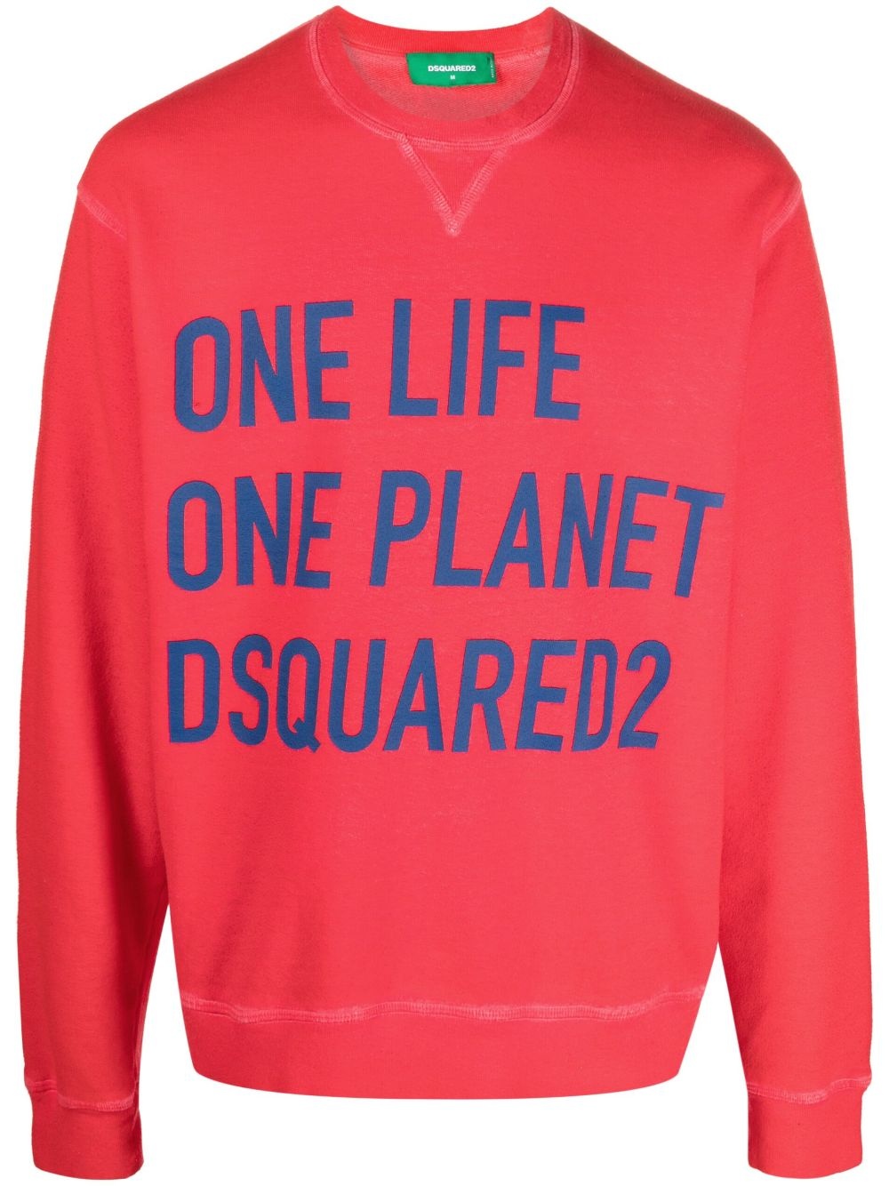 slogan-print sweatshirt - 1