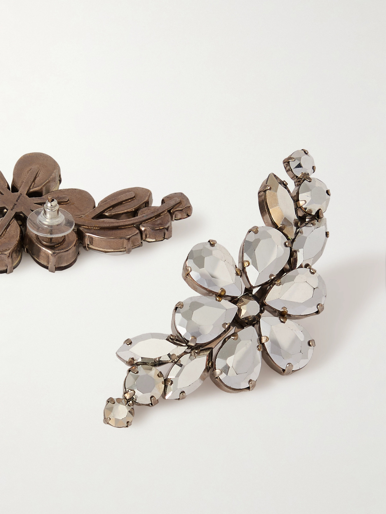 Silver-tone Crystal Earrings - 3