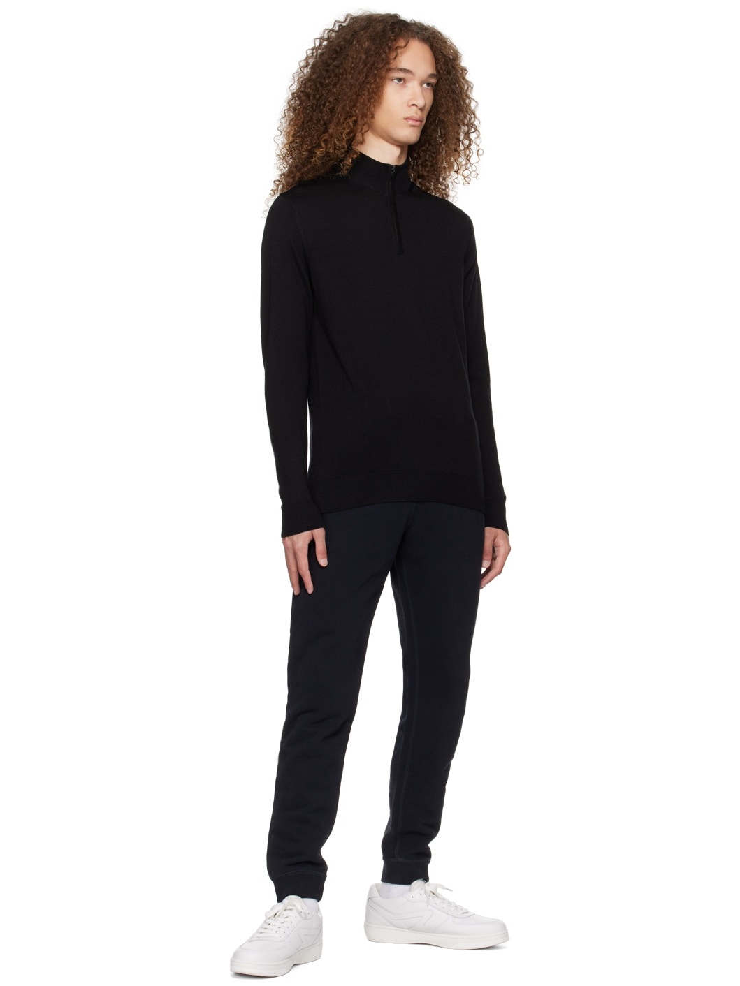 Black Half-Zip Sweater - 4