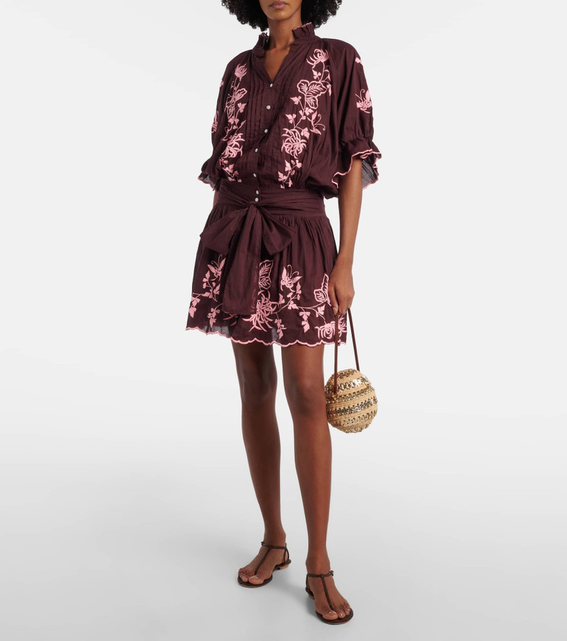 juliet dunn Embroidered cotton minidress outlook