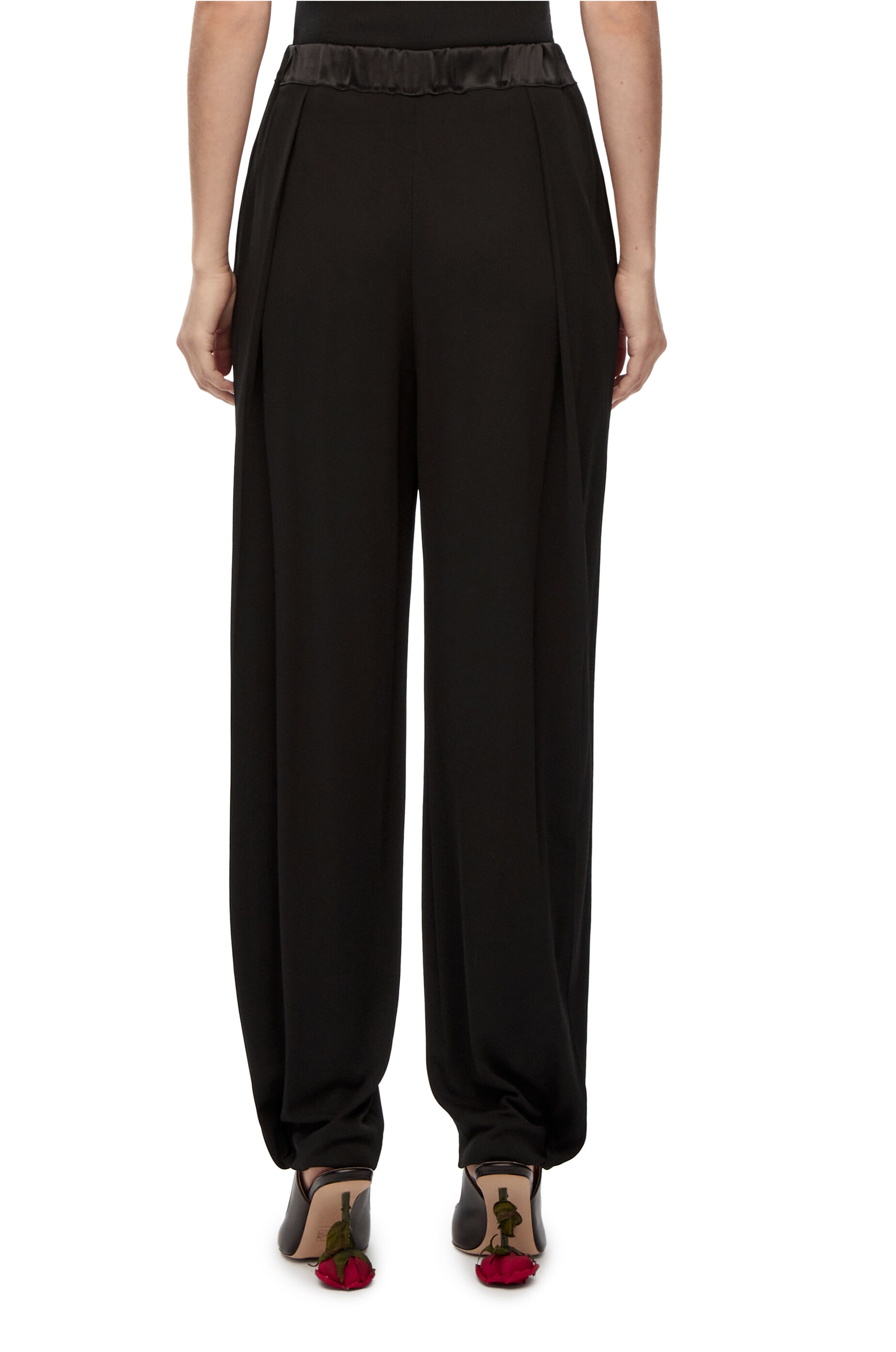 Balloon trousers in crepe jersey - 4