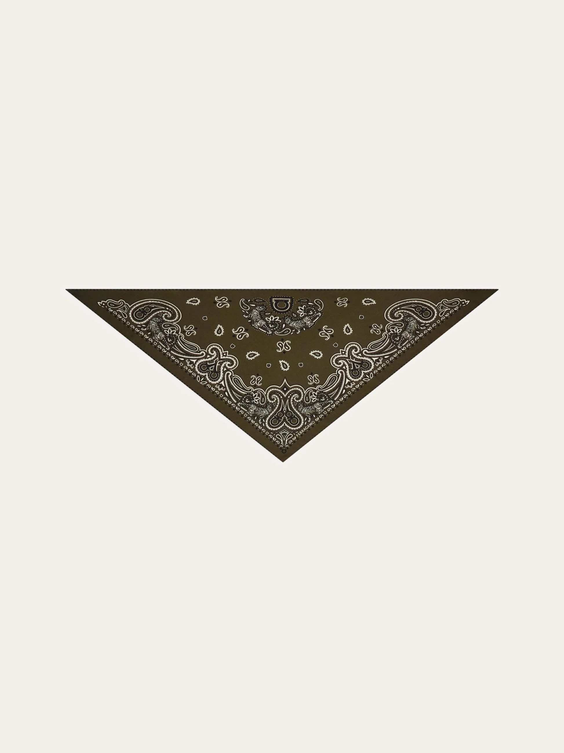 Arabesque print triangle scarf - 1