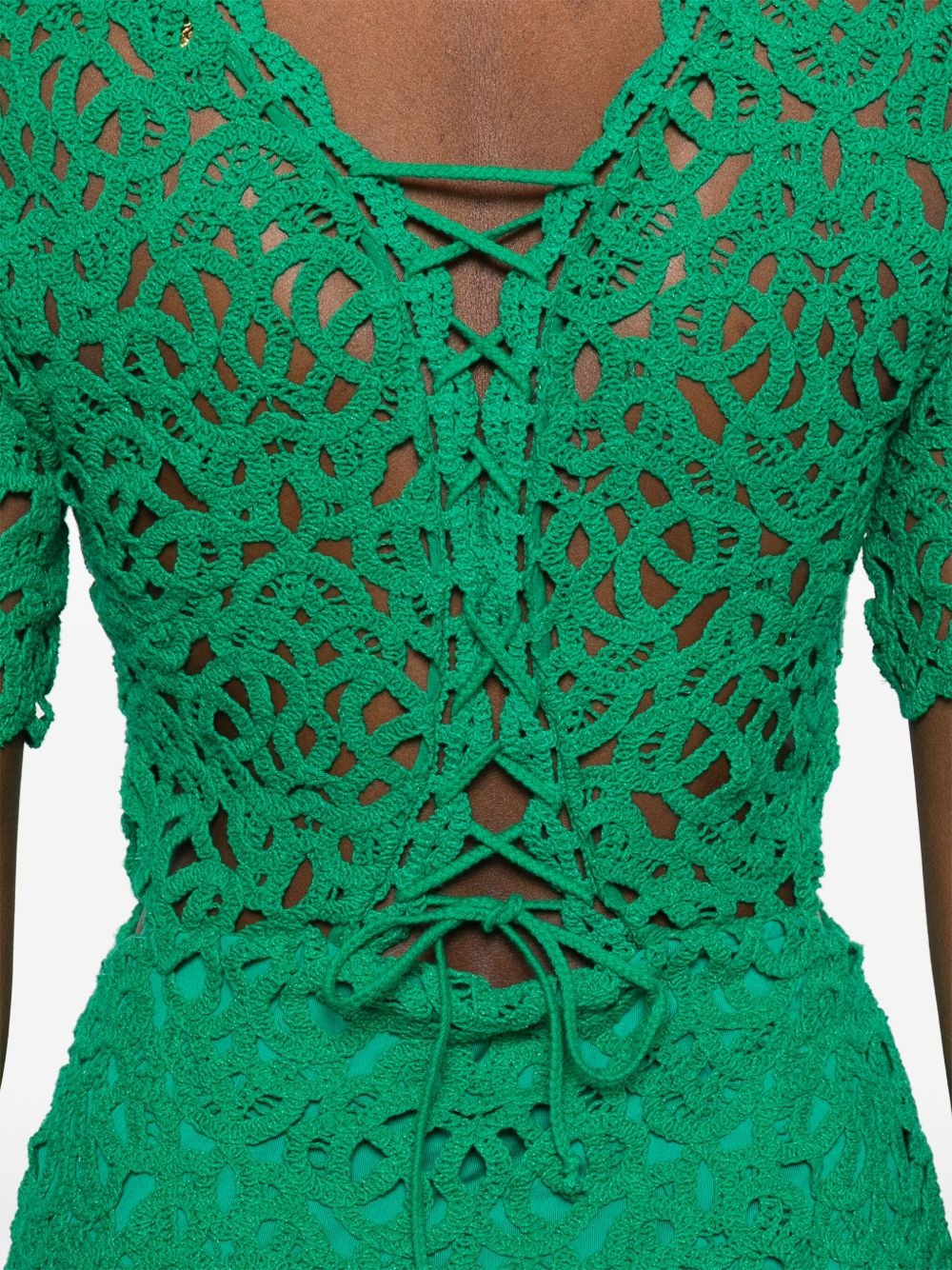 crochet mini dress - 5