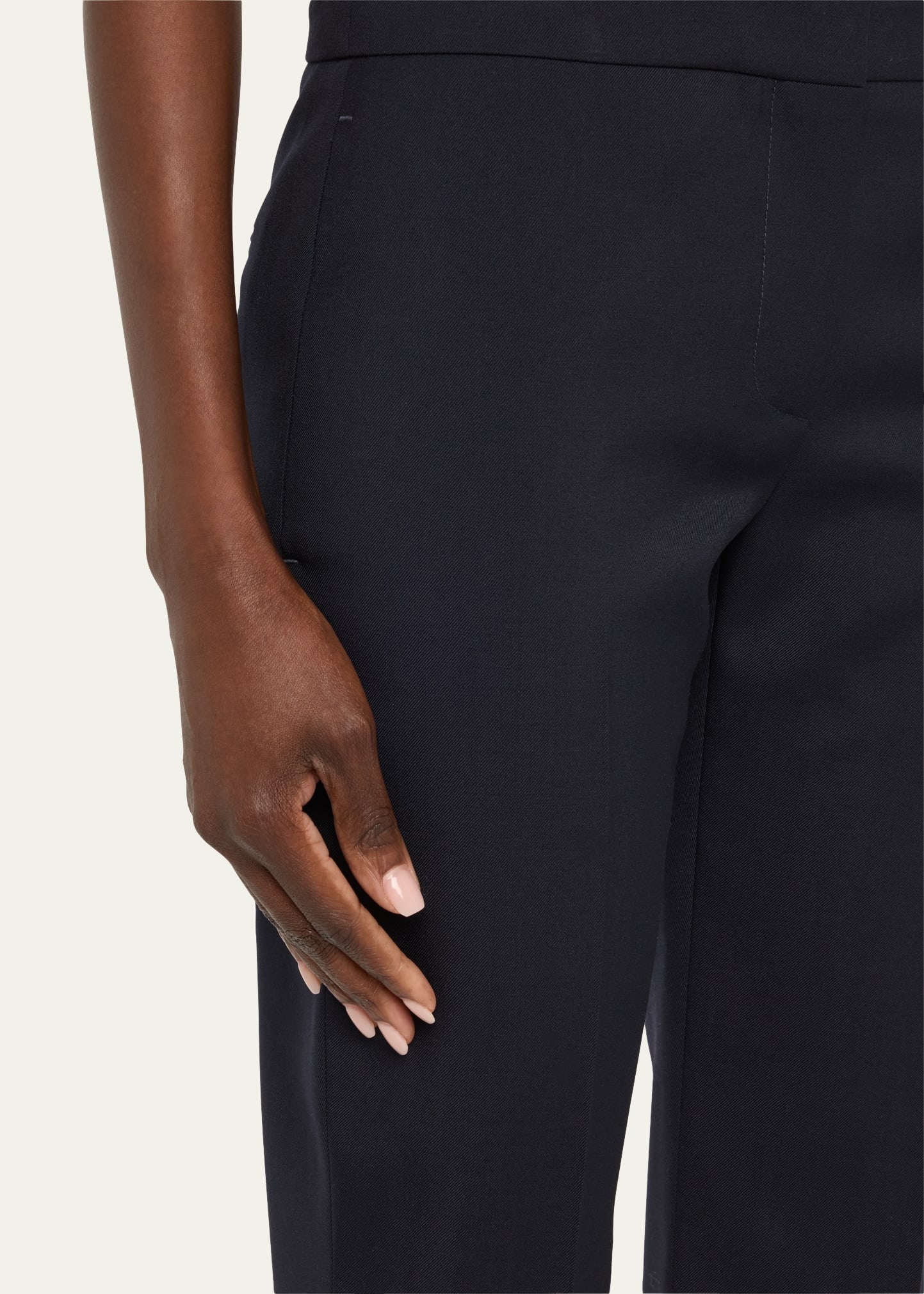 Mid-Rise Straight-Leg Crop Trousers - 5