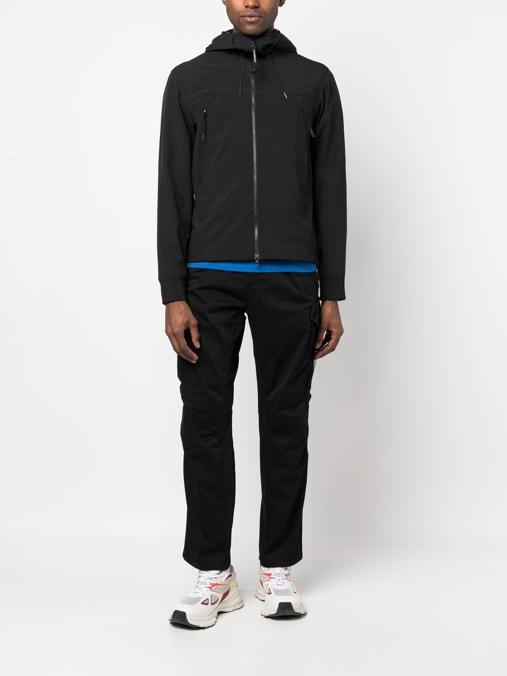logo-patch hooded jacket - 2