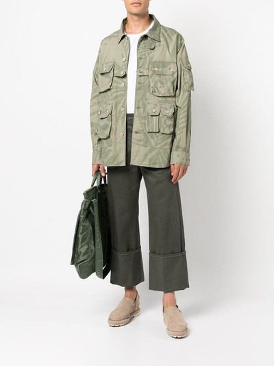 Engineered Garments Explorer leaf-print shirt jacket outlook
