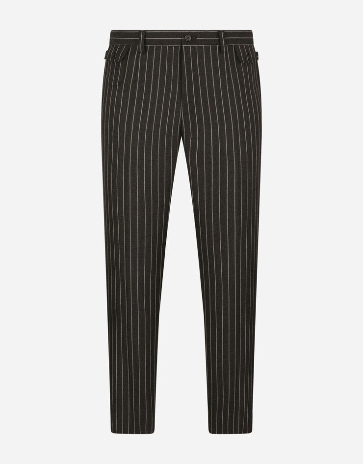 Pinstripe wool pants - 3