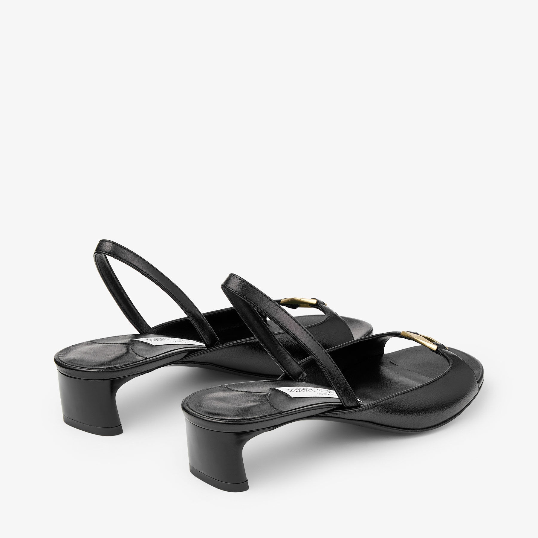 Lev 35
Black Nappa Leather Sandals - 5