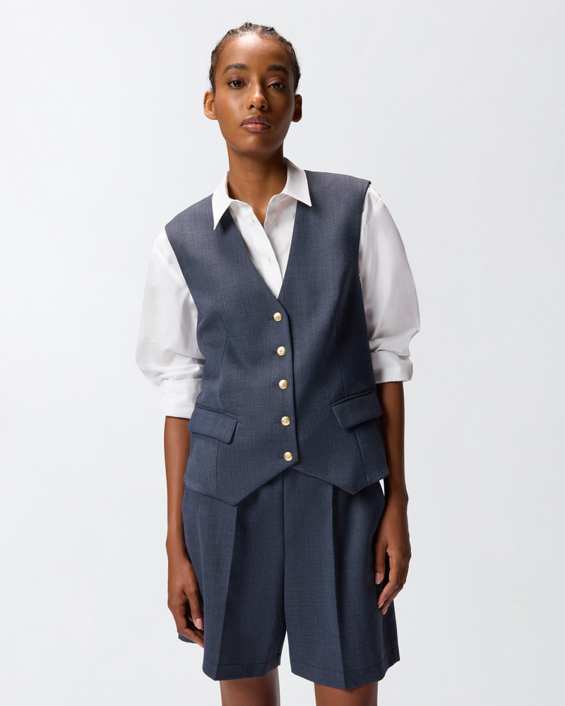 PINKO ELEGANT TEXTURED WOOL WAISTCOAT outlook