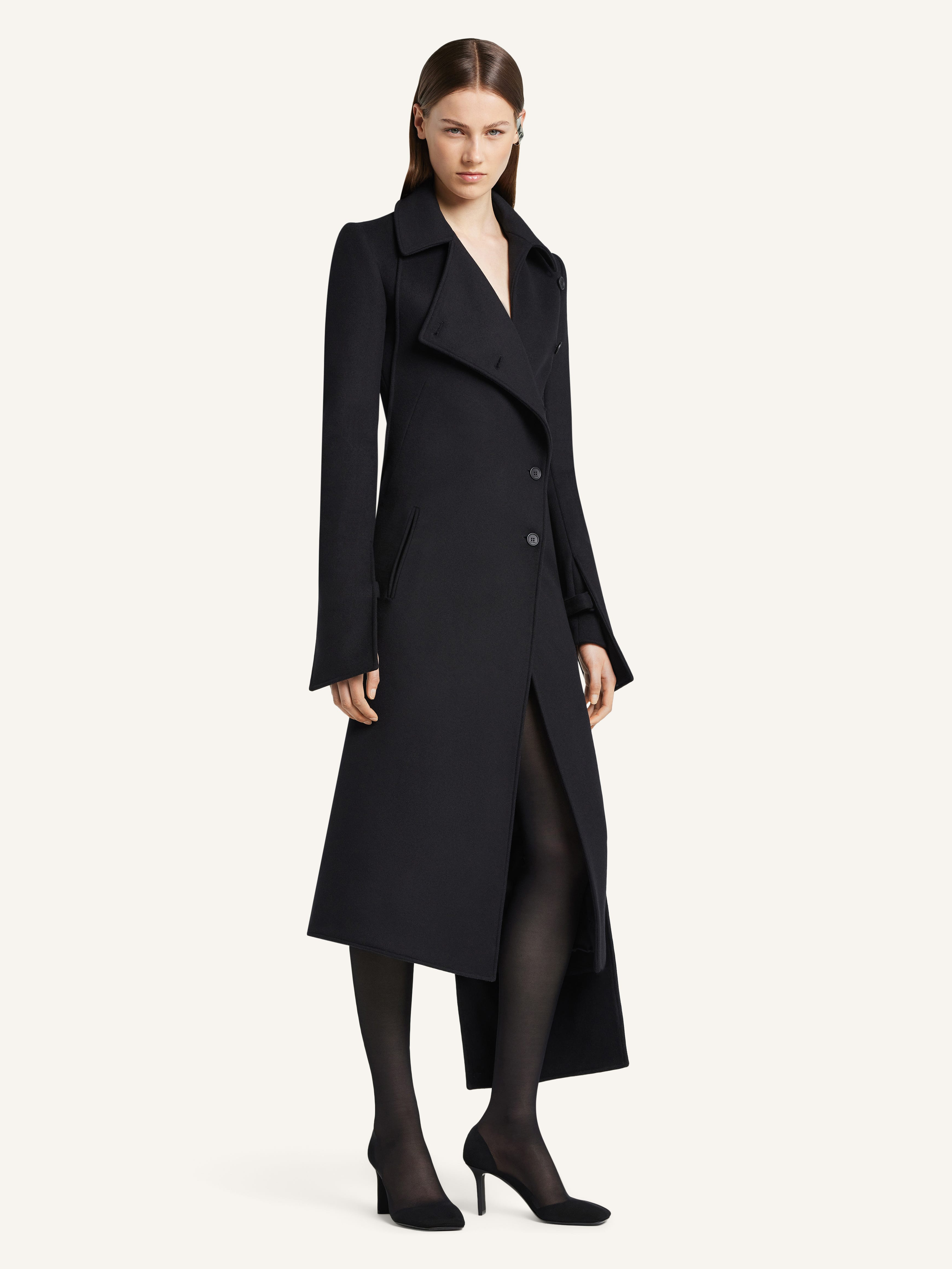 OBLIQUE WOOL COAT - 3