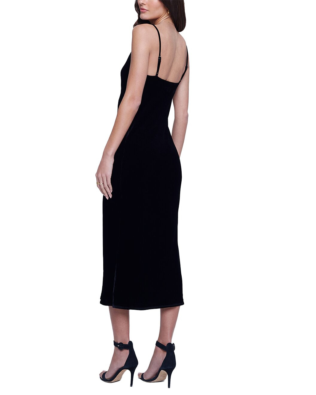 L'AGENCE Seridie Midi Silk-Blend Slip Dress - 2