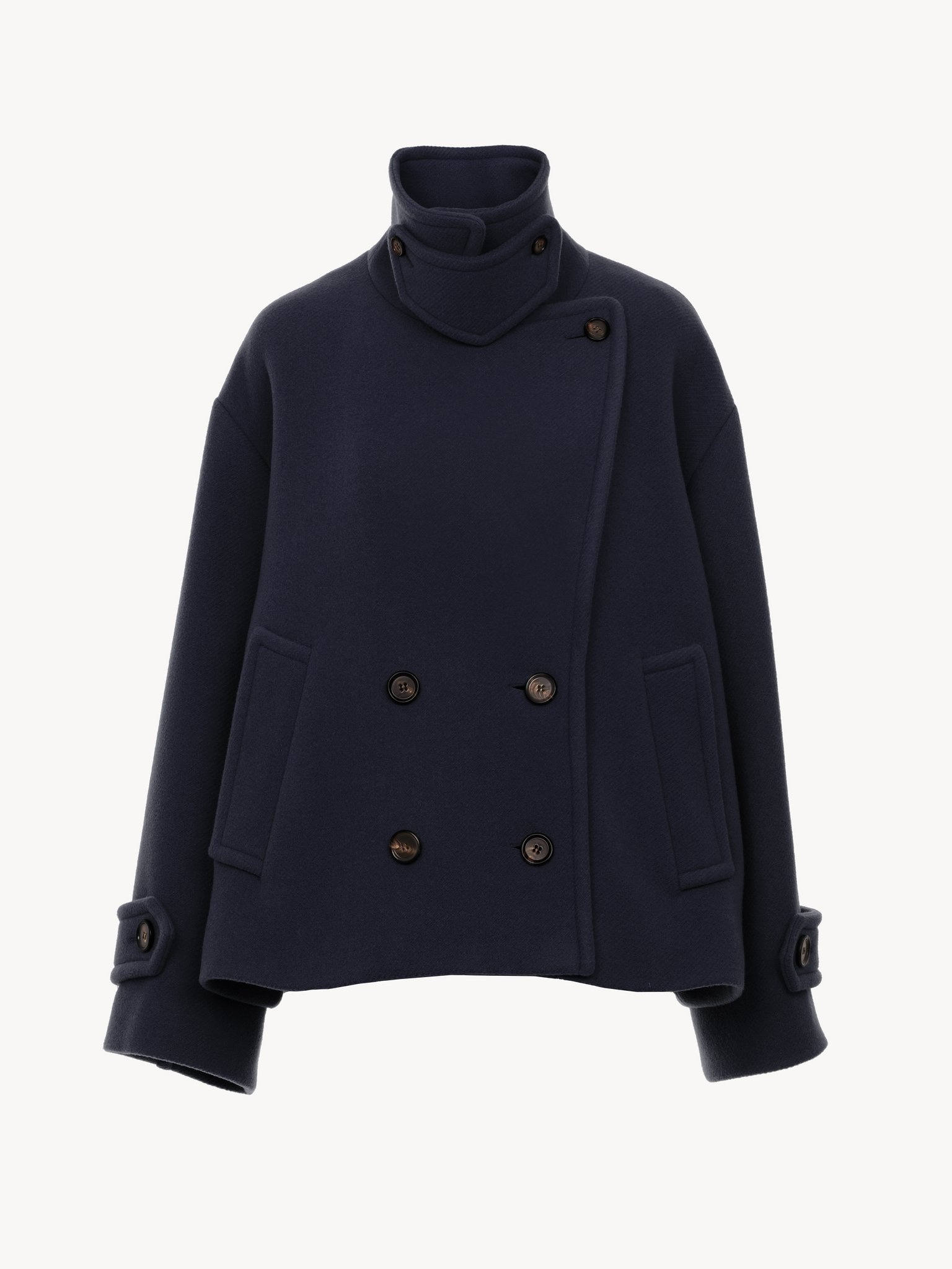 OVERSIZED SHORT COAT IN WOOL - 2