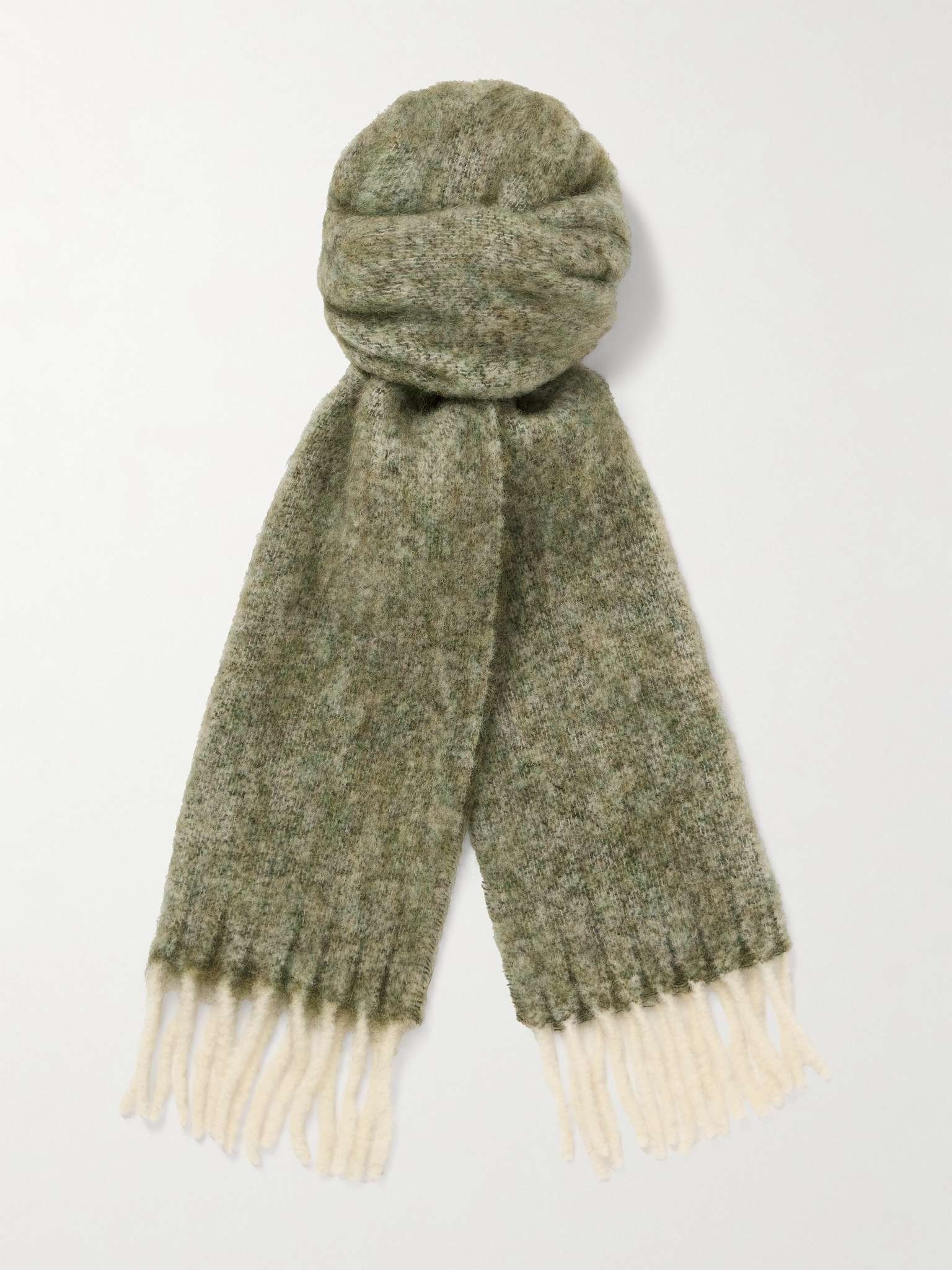 9006 Fringed Wool-Blend Scarf - 1