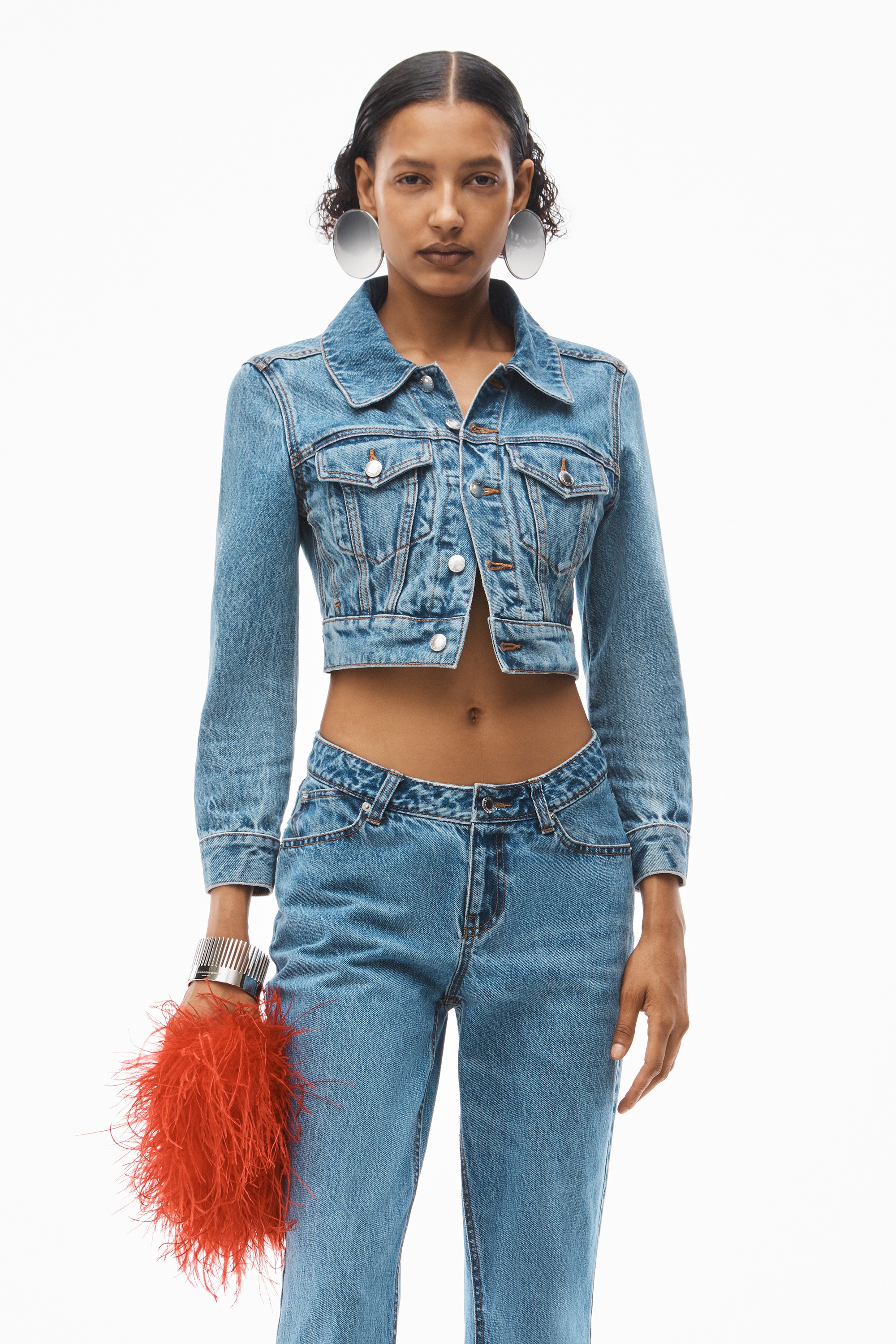 SCOOP FRONT FLARE JEAN IN DENIM - 6