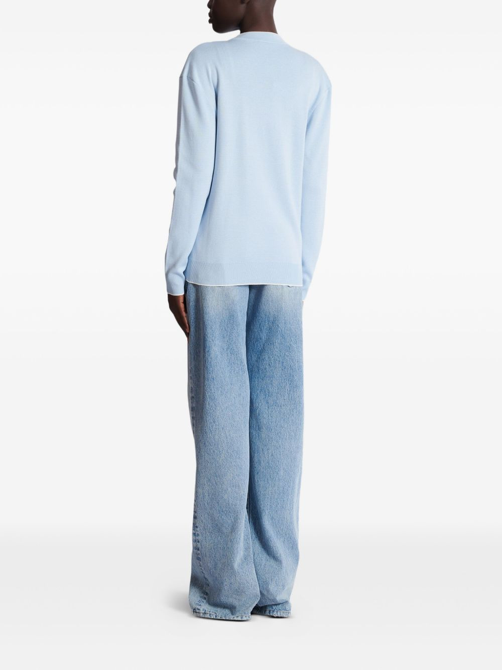 emblem button cardigan - 4