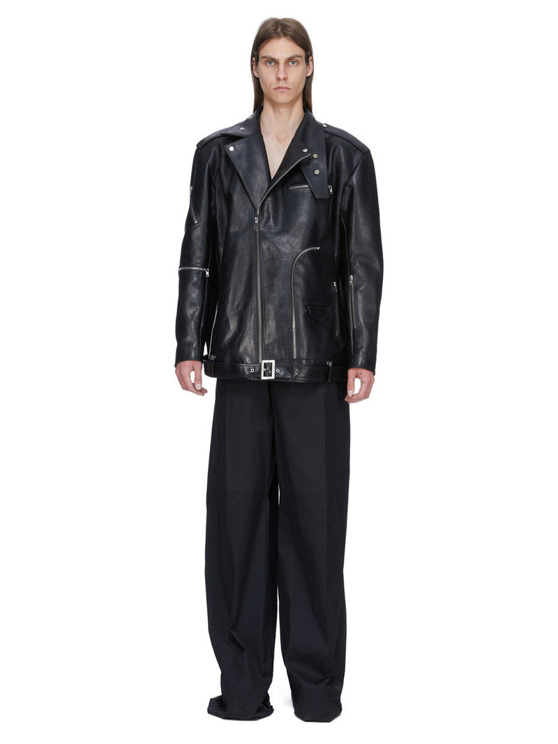 Rick Owens biker leather jacket outlook