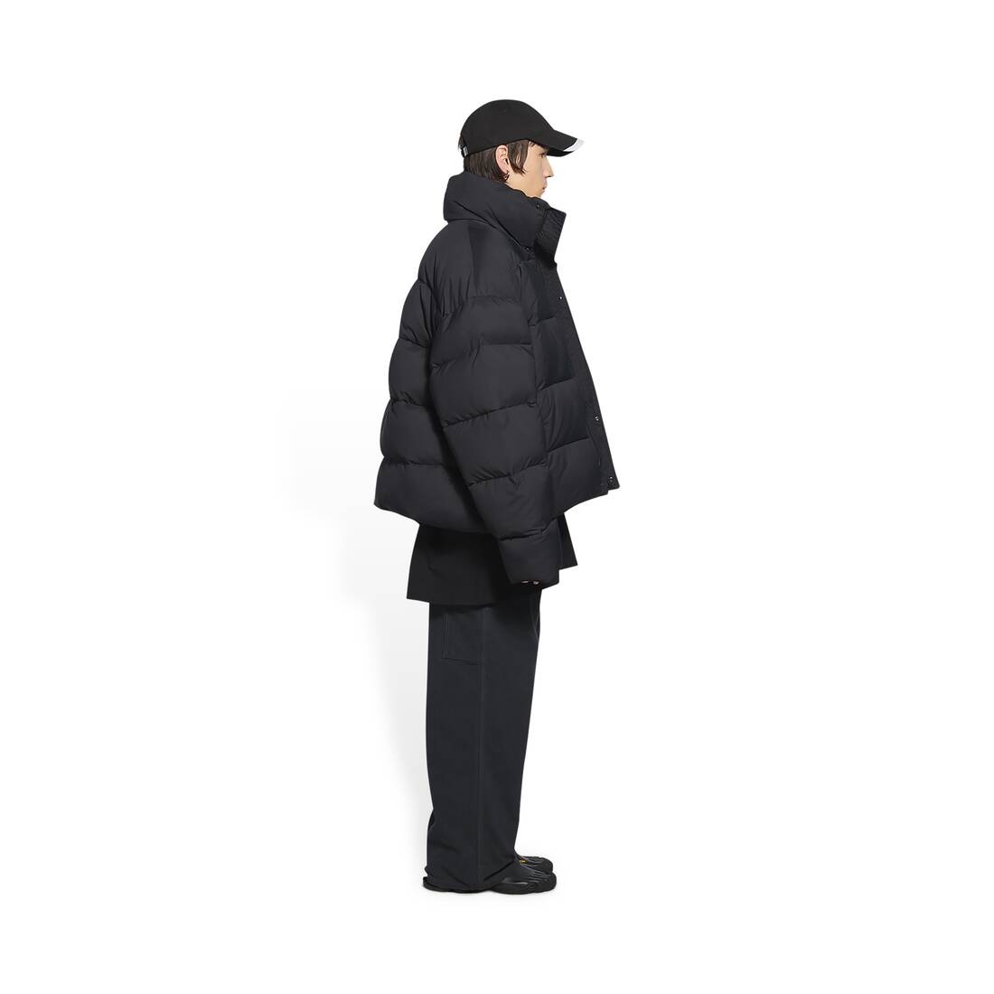 Men's Bb Puffer Jacket in Black - 3