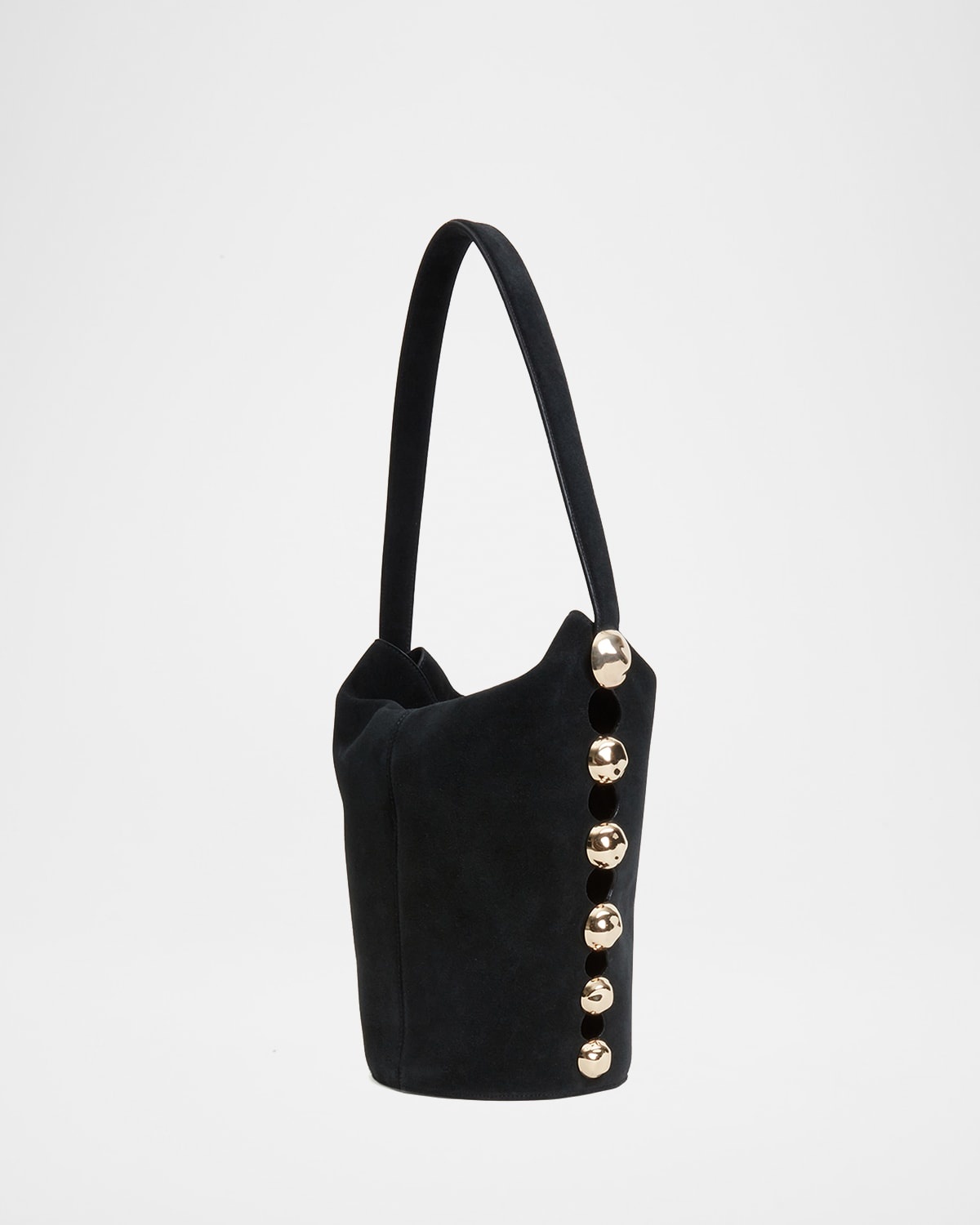 Amaya Studded Leather Bucket Bag - 3