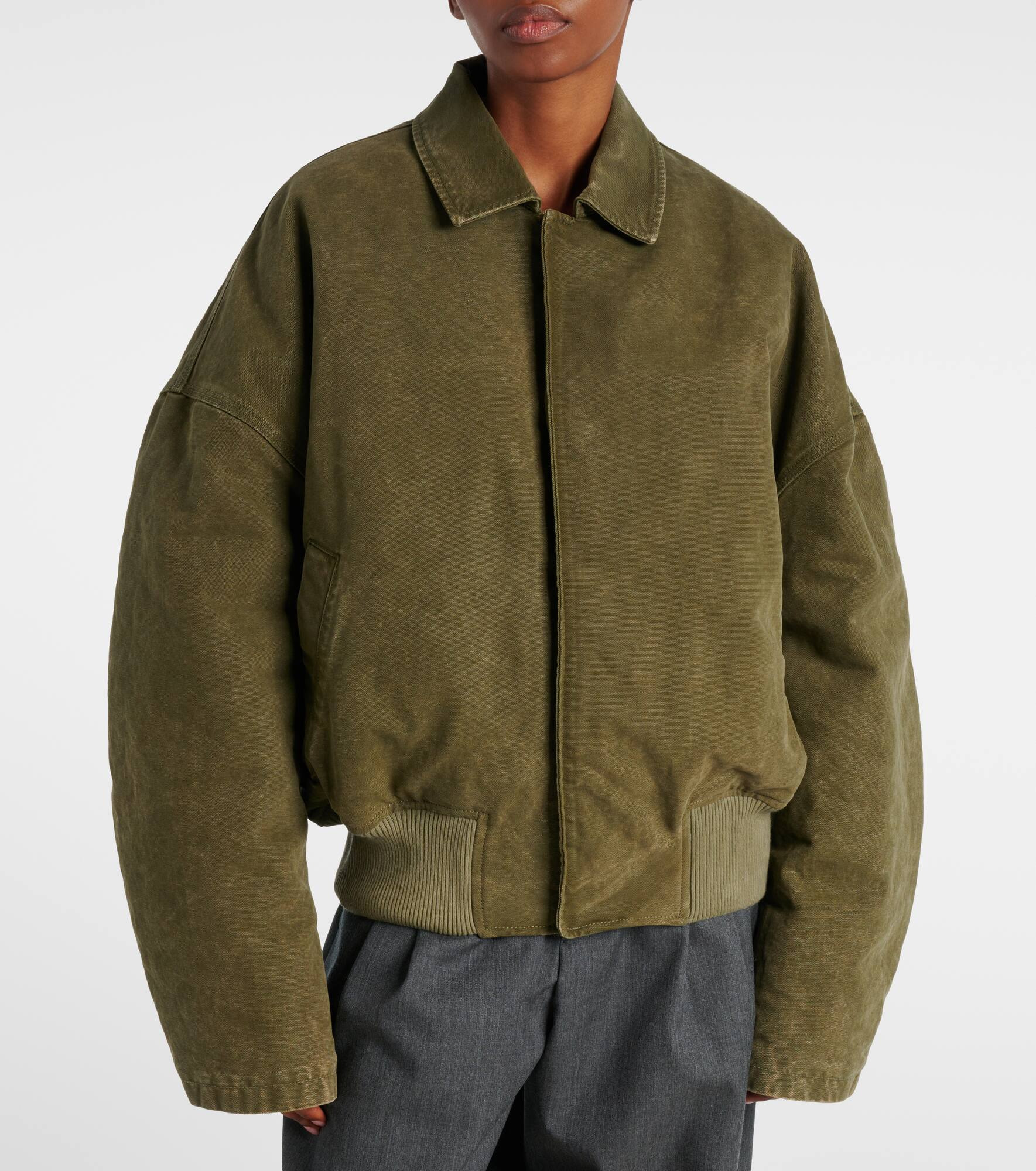 Oversized cotton bomber jacket - 7