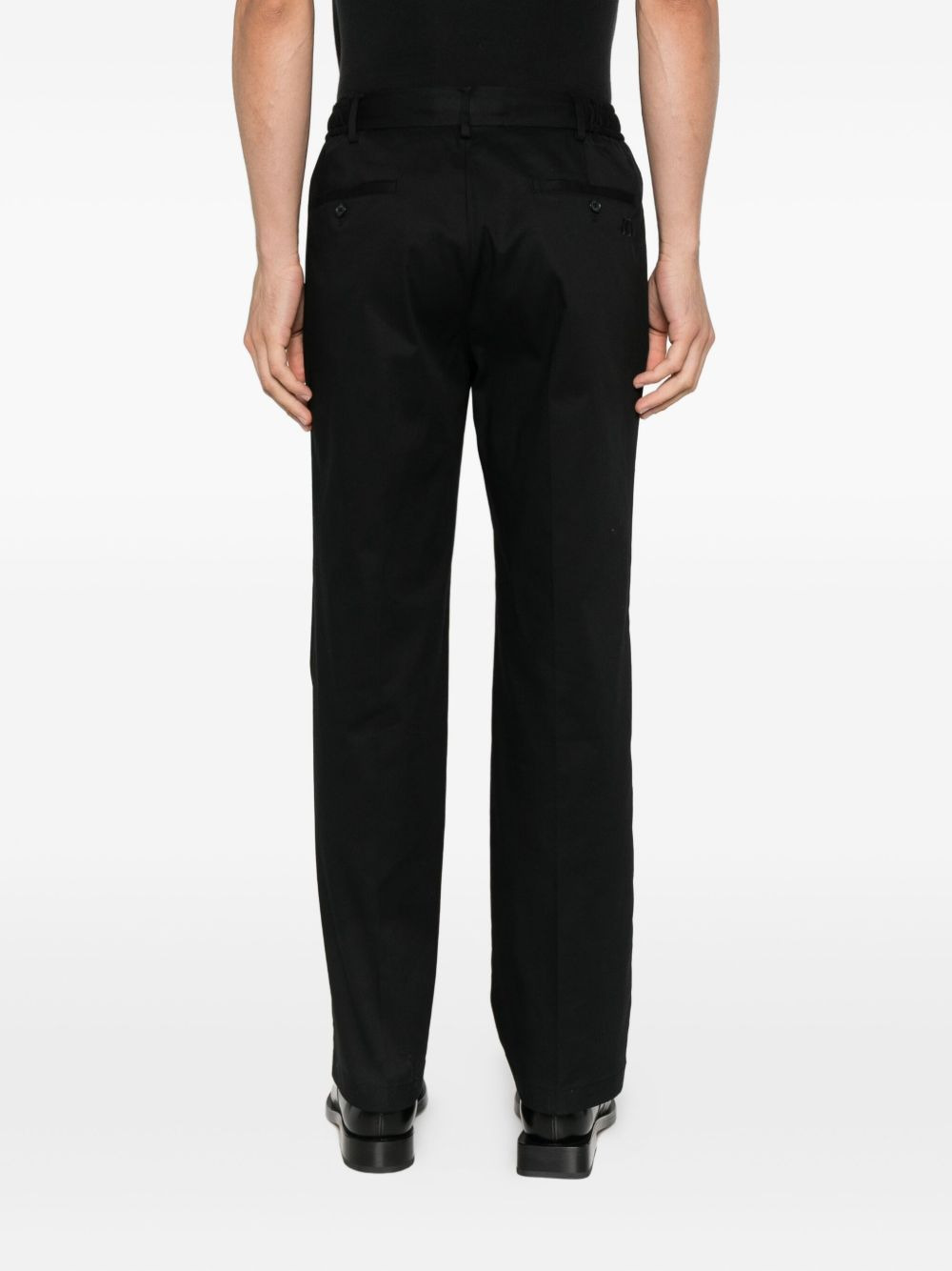pleated-front regular trousers - 4