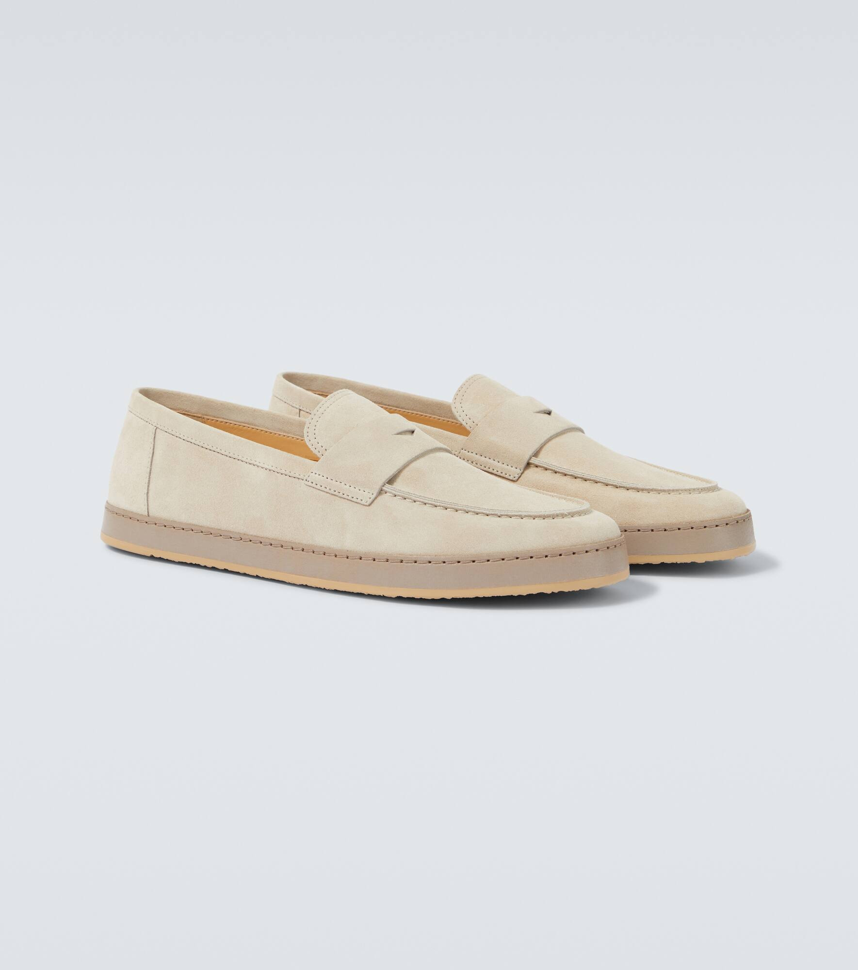 Suede penny loafers - 5