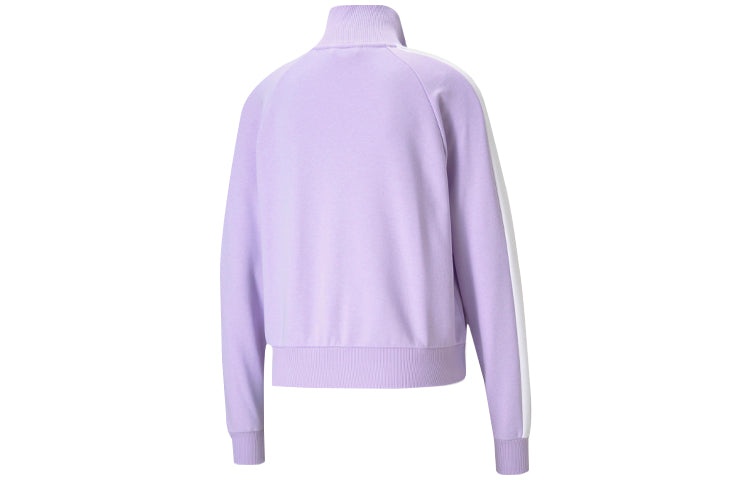 (WMNS) PUMA Iconic T7 Embroidery Logo Stand-up Collar Jacket Purple 531412-16 - 2