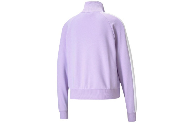 PUMA (WMNS) PUMA Iconic T7 Embroidery Logo Stand-up Collar Jacket Purple 531412-16 outlook