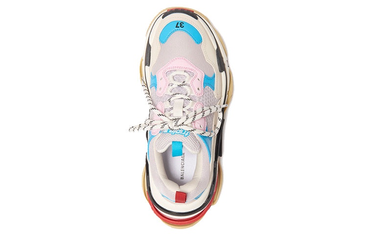 (WMNS) Balenciaga Triple S 'White Blue Pink' 2019 524039W09OH4196 - 3