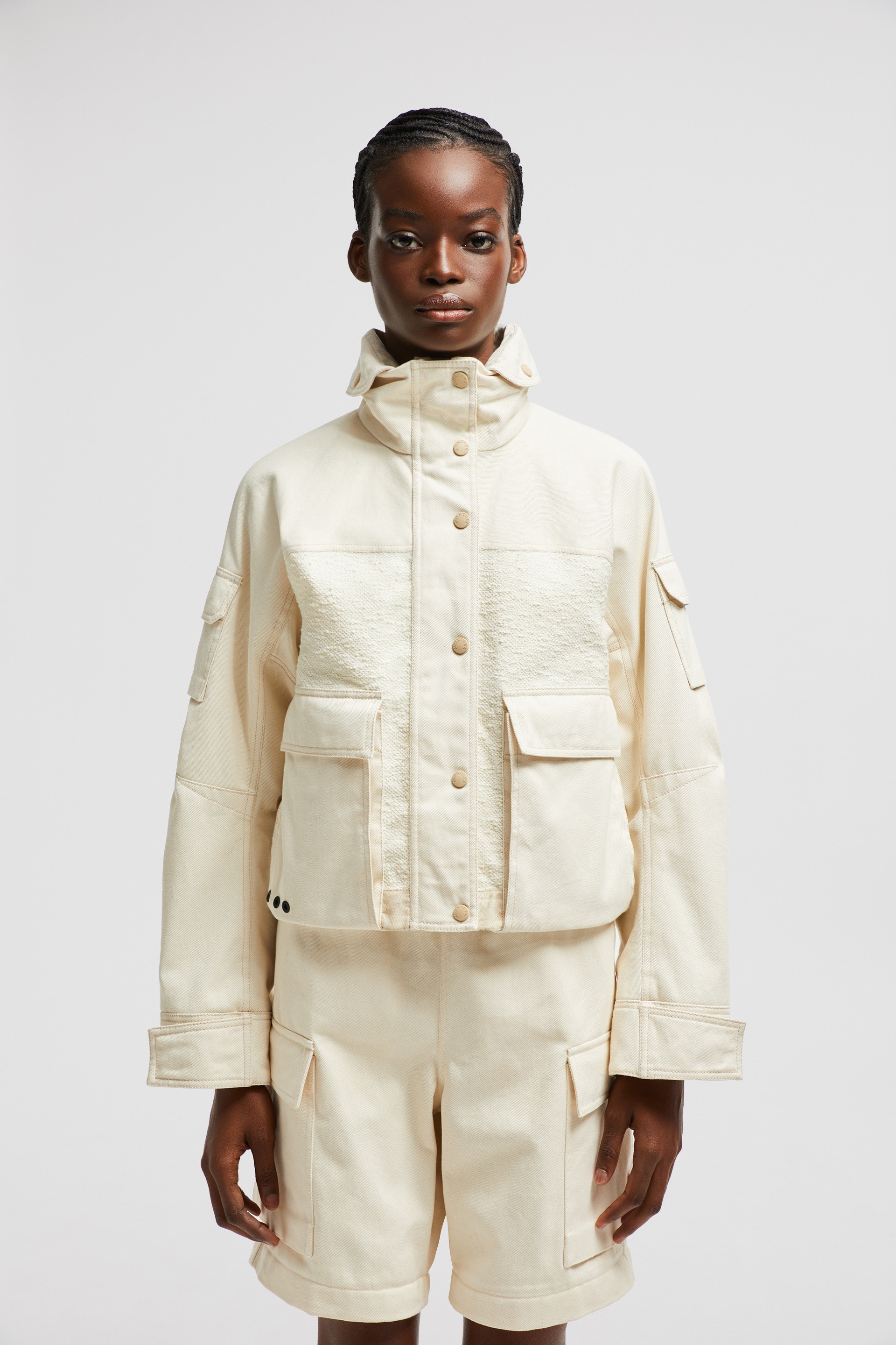 Soignes Bouclé & Cotton Short Down Jacket - 3